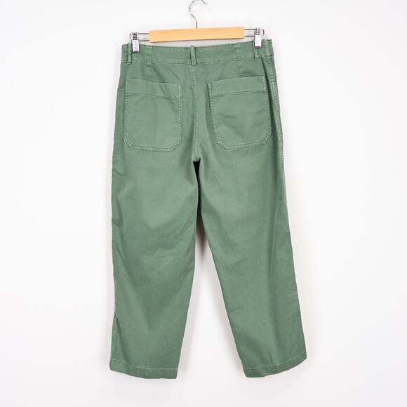 Madewell Taper Leg Utility Pant Garment Dyed Twill Green Size 4 Petite NWT - Picture 7 of 11